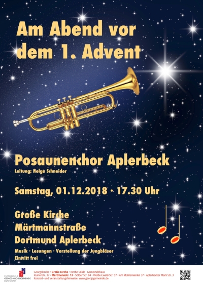 Plakat Abend vor dem 1. Advent