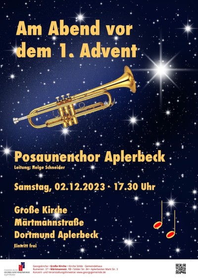 Plakat Abend vor dem 1. Advent