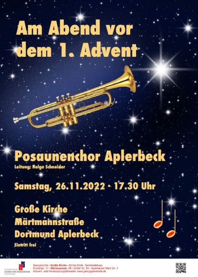 Plakat Abend vor dem 1. Advent