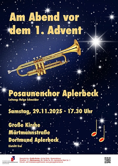 Plakat Abend vor dem 1. Advent
